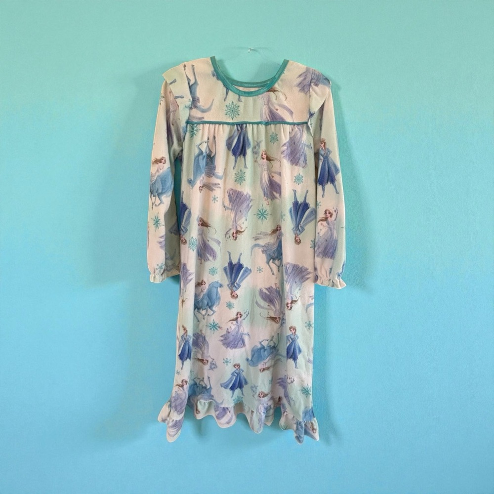 Disney Frozen Elsa Flannel Nightgown Size 6/6X